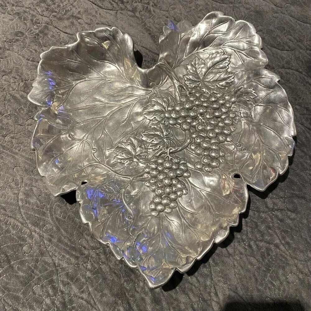 Arthur Court Large Grape Leaf Serving Tray